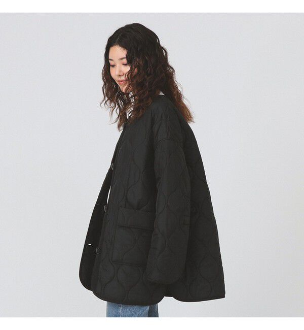 Ray BEAMS 「キルティング ノーカラー ブルゾン」|ブルゾン・スタジャン|