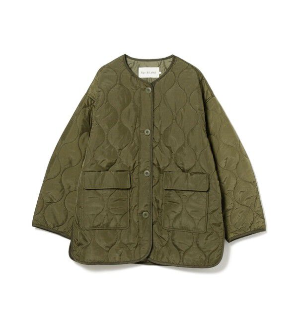 Ray BEAMS 「キルティング ノーカラー ブルゾン」|ブルゾン・スタジャン|