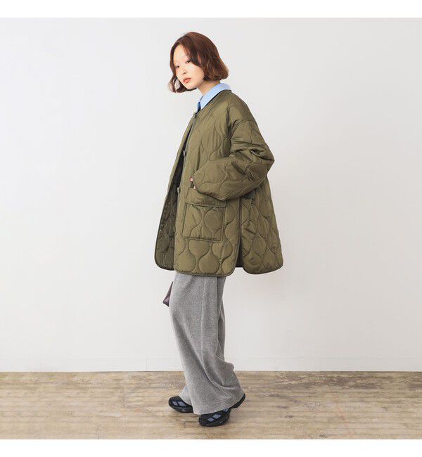 Ray BEAMS 「キルティング ノーカラー ブルゾン」|ブルゾン・スタジャン|