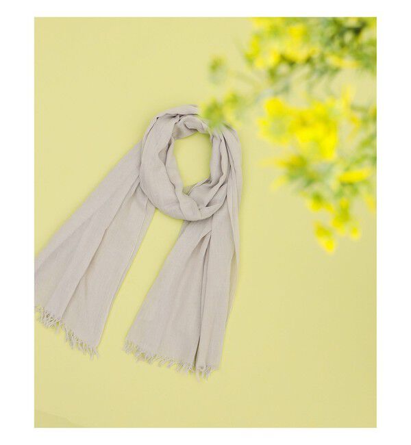 Demi-Luxe BEAMS 「Demi-Luxe BEAMS / コンパクトコットン ストール」|ストール|ASH_GREY