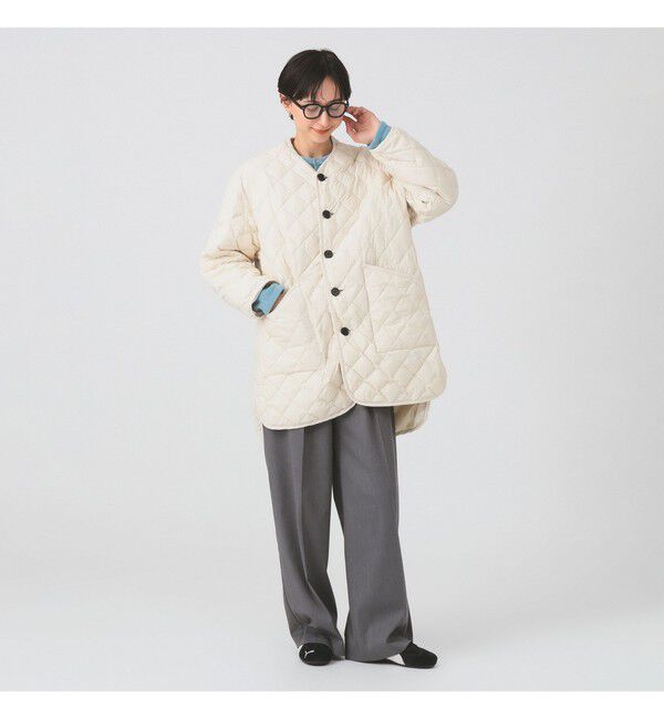 Ray BEAMS 「GYMPHLEX / キルト ダウン コート」|ダッフルコート|