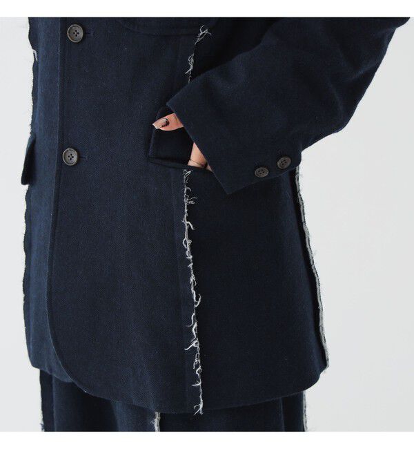 BEAMSBOY「リサイクルウール カットオフ ジャケット」|テーラードジャケット|
