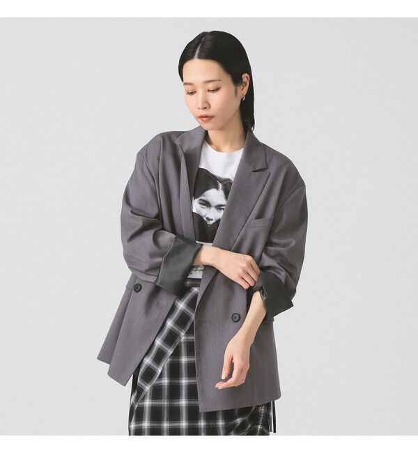 Ray BEAMS 「4ボタン W ビッグ ジャケット」|テーラードジャケット|GREY