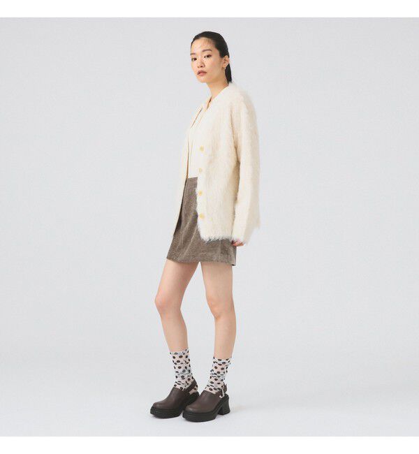 Ray BEAMS 「ヘアリー シャギー Vネック カーディガン」|カーディガン|