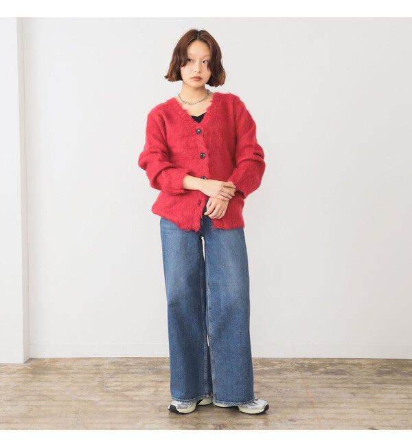 Ray BEAMS 「ヘアリー シャギー Vネック カーディガン」|カーディガン|