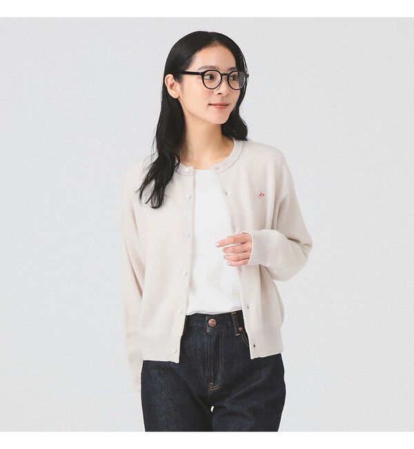Ray BEAMS 「DANTON / LAMBS WOOL CREWNECK CARDIGAN」|カーディガン|