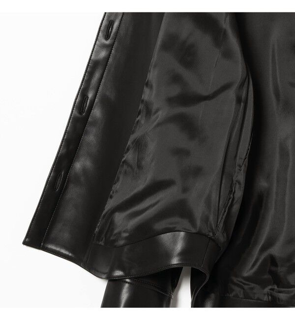 Demi-Luxe BEAMS 「フェイクレザー シャツジャケット」|ダッフルコート|