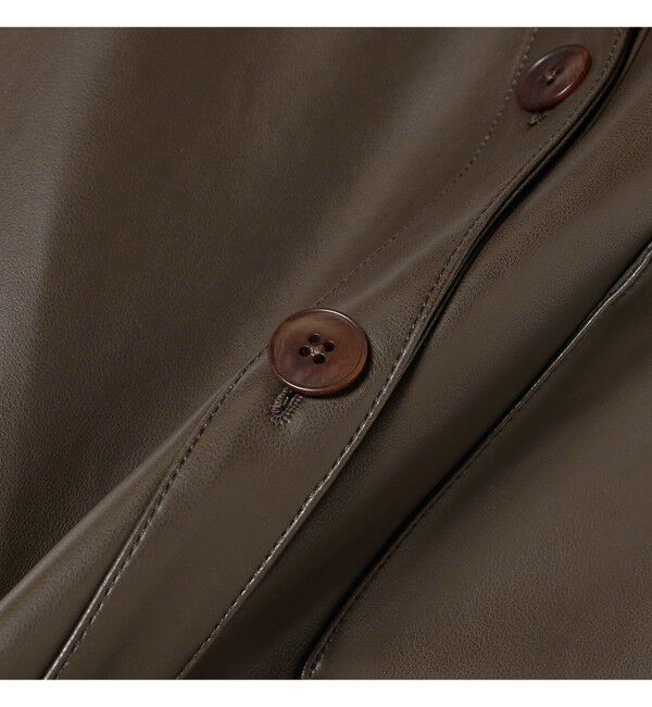 Demi-Luxe BEAMS 「フェイクレザー シャツジャケット」|ダッフルコート|