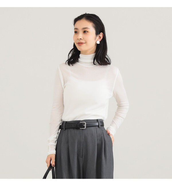 Demi-Luxe BEAMS 「フライス タートルネックプルオーバー」|Tシャツ・カットソー|WHITE