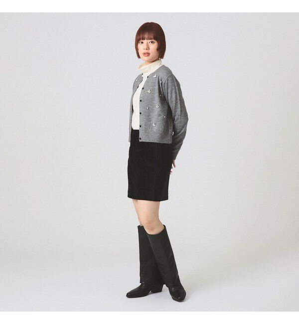 Ray BEAMS 「ビジュー クルーネック カーディガン」|ニット・セーター|