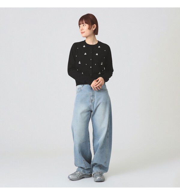 Ray BEAMS 「ビジュー クルーネック カーディガン」|ニット・セーター|