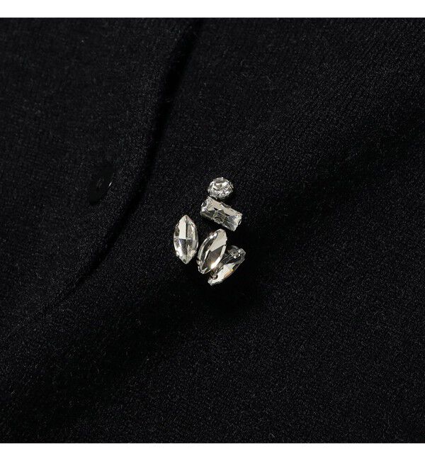 Ray BEAMS 「ビジュー クルーネック カーディガン」|ニット・セーター|