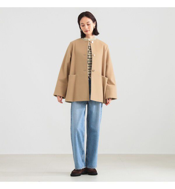 Demi-Luxe BEAMS 「ソフトメルトン ノーカラーコート」|ダッフルコート|