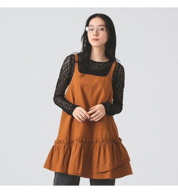 Ray BEAMS 「アシメフリルヘム キャミ ワンピース」|ワンピース|