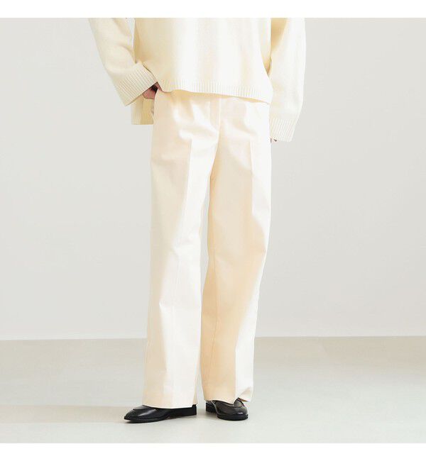 Demi-Luxe BEAMS 「ピーチツイル ストレート パンツ」|チノ|CREAM