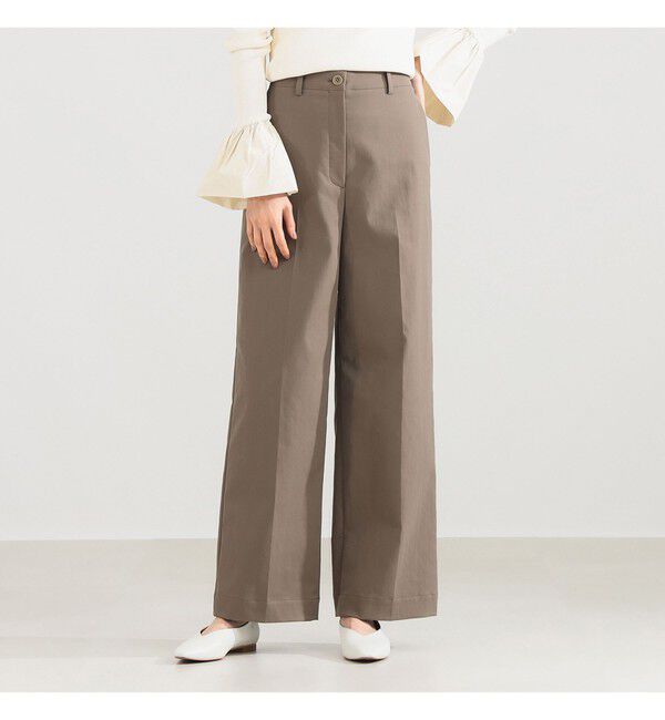 Demi-Luxe BEAMS 「ピーチツイル ストレート パンツ」|チノ|MOCA_BROWN