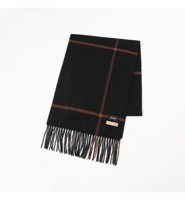 BEAMS「ウィンドウペンチェック アルパカ マフラー」|マフラー|