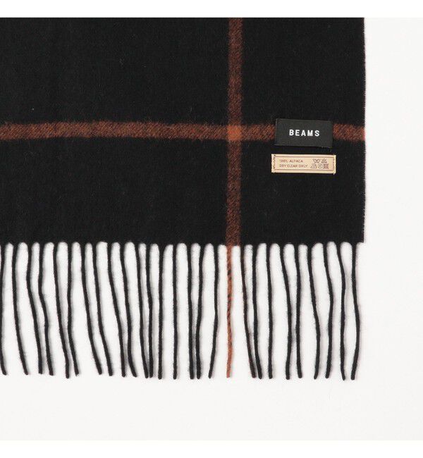BEAMS「ウィンドウペンチェック アルパカ マフラー」|マフラー|