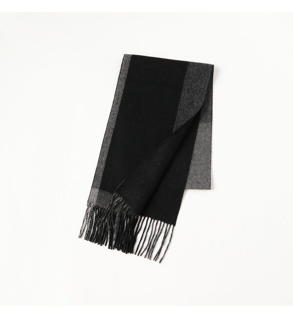 BEAMS「パネル チェック リバーシブル マフラー」|マフラー|