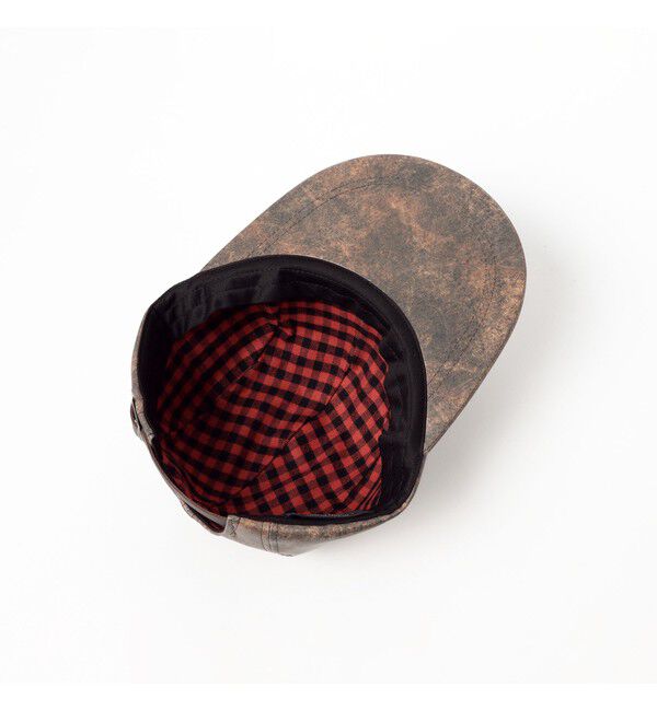 BEAMS PLUS「5 Panel Long Bill Aged Fake Leather」|その他|