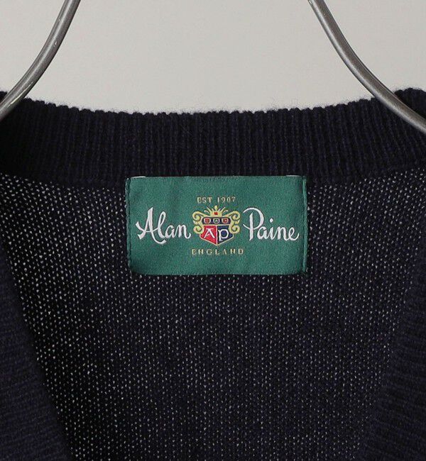 SHIPS「ALAN PAINE: 7ゲージ アーガイル Vネック ニットベスト」|ベスト・ジレ|