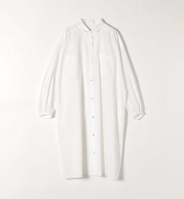 SHIPS any「SHIPS any:〈接触冷感・吸水速乾〉バック フリル ギャザー シャツワンピース」|ワンピース|