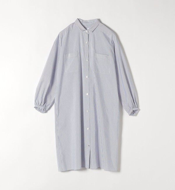 SHIPS any「SHIPS any:〈接触冷感・吸水速乾〉バック フリル ギャザー シャツワンピース」|ワンピース|