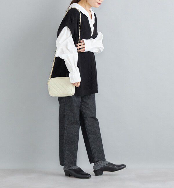 SHIPS for women「〈手洗い可能〉裾ラウンドVネックベスト◇」|ベスト・ジレ|