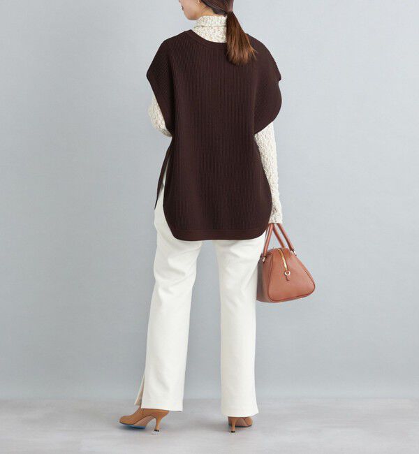 SHIPS for women「〈手洗い可能〉裾ラウンドVネックベスト◇」|ベスト・ジレ|