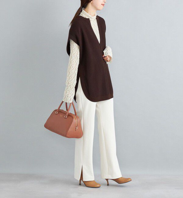 SHIPS for women「〈手洗い可能〉裾ラウンドVネックベスト◇」|ベスト・ジレ|