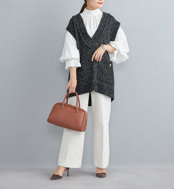 SHIPS for women「〈手洗い可能〉ツイード金ボタンニットベスト◇」|ベスト・ジレ|