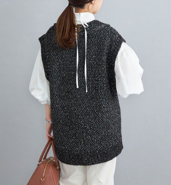 SHIPS for women「〈手洗い可能〉ツイード金ボタンニットベスト◇」|ベスト・ジレ|