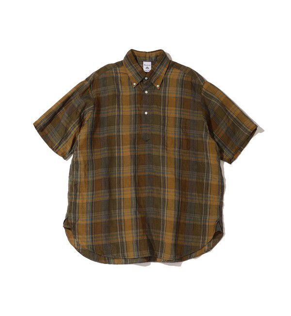 SHIPS「Southwick Gate Label: リネン ボタンダウン プルオーバーシャツ S/S」|シャツ・ブラウス|イエロー系