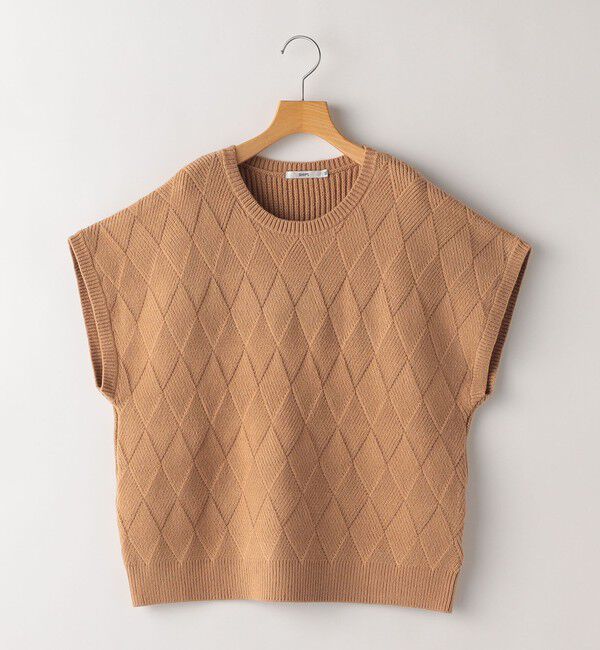 SHIPS KIDS「SHIPS KIDS:150cm /〈手洗い可能〉ジャカード ベスト」|ベスト・ジレ|ベージュ