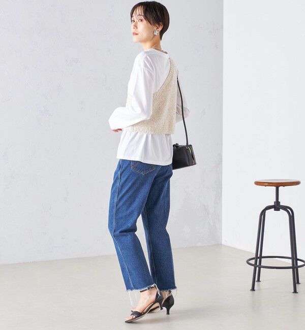 SHIPS for women「〈手洗い可能〉カールヤーン スパンコール ワンショルダー 24SS ◇」|ベスト・ジレ|