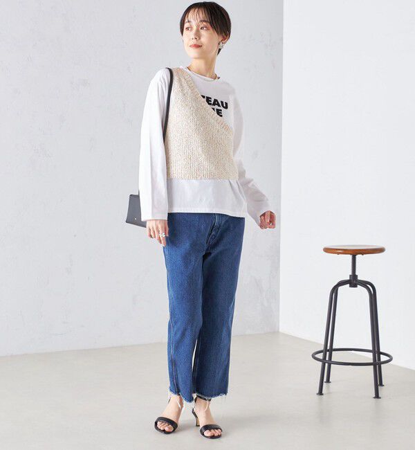 SHIPS for women「〈手洗い可能〉カールヤーン スパンコール ワンショルダー 24SS ◇」|ベスト・ジレ|