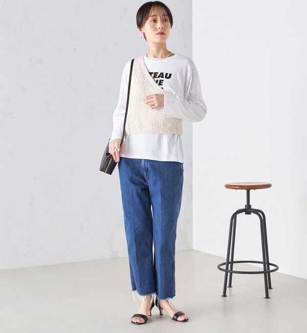 SHIPS for women「〈手洗い可能〉カールヤーン スパンコール ワンショルダー 24SS ◇」|ベスト・ジレ|