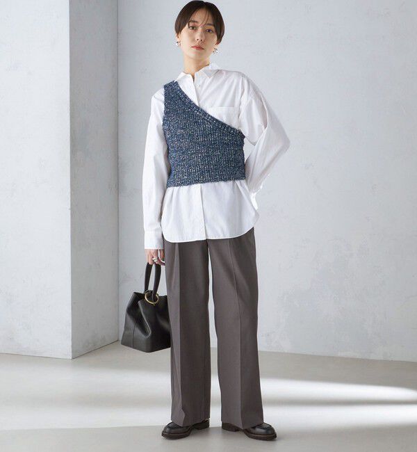 SHIPS for women「〈手洗い可能〉カールヤーン スパンコール ワンショルダー 24SS ◇」|ベスト・ジレ|