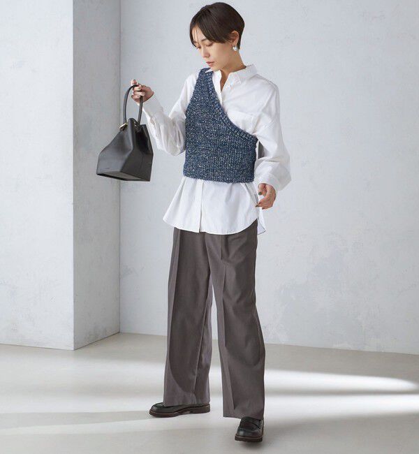 SHIPS for women「〈手洗い可能〉カールヤーン スパンコール ワンショルダー 24SS ◇」|ベスト・ジレ|