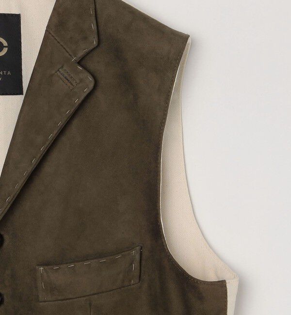 SHIPS「【SHIPS別注】CINQUANTA: スウェード ラペル ベスト」|ベスト・ジレ|