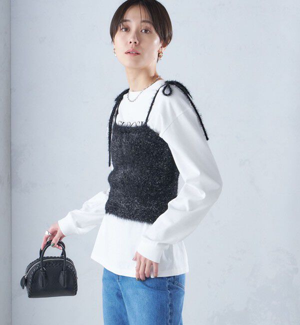 SHIPS for women「〈手洗い可能〉グリッター ラメ ビスチェ 24SS ◇」|ベスト・ジレ|