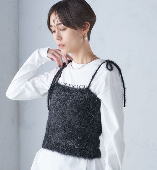 SHIPS for women「〈手洗い可能〉グリッター ラメ ビスチェ 24SS ◇」|ベスト・ジレ|