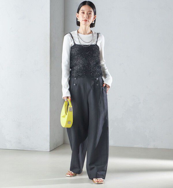 SHIPS for women「〈手洗い可能〉グリッター ラメ ビスチェ 24SS ◇」|ベスト・ジレ|