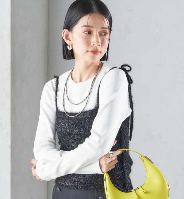 SHIPS for women「〈手洗い可能〉グリッター ラメ ビスチェ 24SS ◇」|ベスト・ジレ|