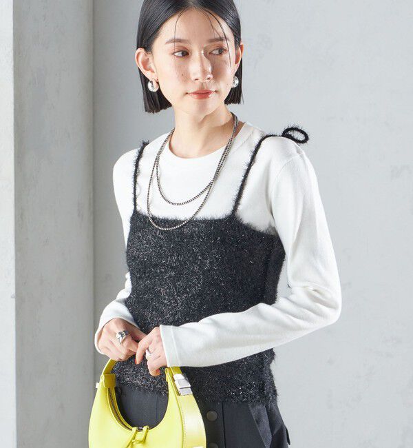 SHIPS for women「〈手洗い可能〉グリッター ラメ ビスチェ 24SS ◇」|ベスト・ジレ|