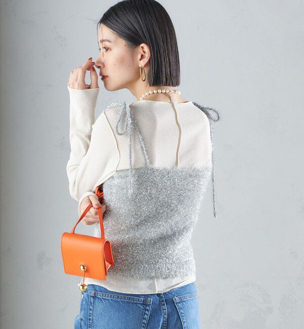 SHIPS for women「〈手洗い可能〉グリッター ラメ ビスチェ 24SS ◇」|ベスト・ジレ|