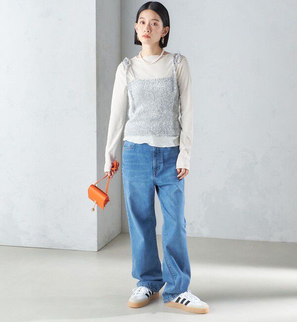 SHIPS for women「〈手洗い可能〉グリッター ラメ ビスチェ 24SS ◇」|ベスト・ジレ|