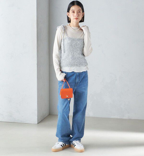 SHIPS for women「〈手洗い可能〉グリッター ラメ ビスチェ 24SS ◇」|ベスト・ジレ|