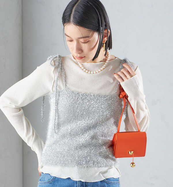 SHIPS for women「〈手洗い可能〉グリッター ラメ ビスチェ 24SS ◇」|ベスト・ジレ|