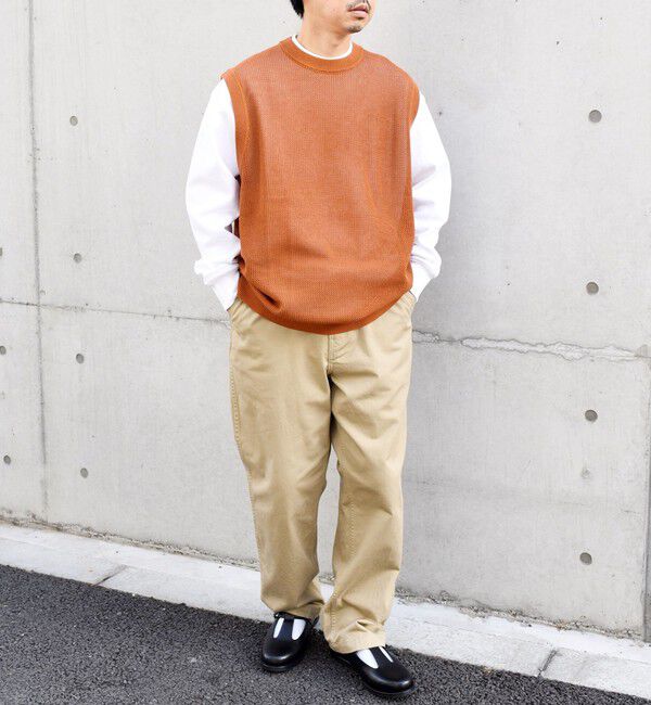 SHIPS any「SHIPS any: 〈洗濯機可能〉シアー ニット クルーネック プルオーバー ベスト◇」|ベスト・ジレ|